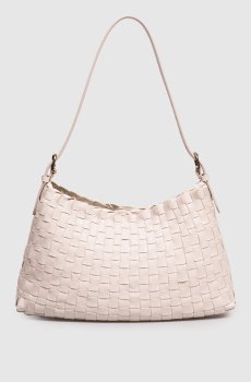 Розовая кожаная плетеная сумка Hobo Salvage