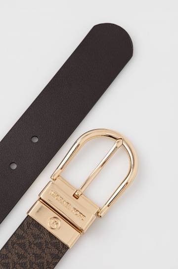 Двухсторонний кожаный ремень MICHAEL Michael Kors женский цвет коричневый Двухсторонний кожаный ремень MICHAEL Michael Kors женский цвет коричневый