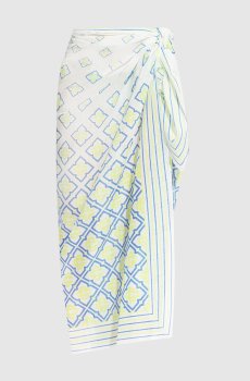 Белое парео в принт Degrade Monogram
