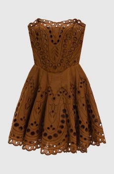 Коричневое платье мини Bail