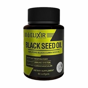 Масло черного тмина Еліксір Black Cumin Seed Oil 500 мг, 60 капсул