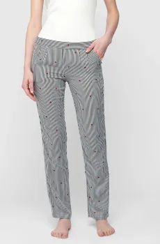 Женские темно-синие брюки в полоску VELEA Синий M Etam 6515939