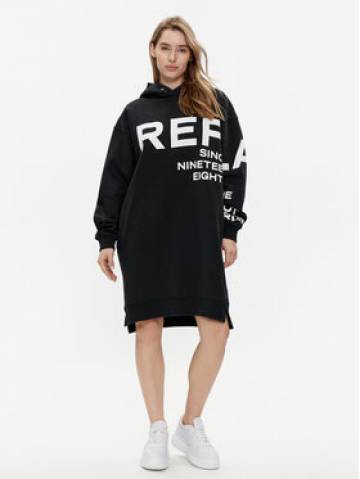 Replay Трикотажна сукня W9068.000.23190P Чорний Relaxed Fit Replay Трикотажна сукня W9068.000.23190P Чорний Relaxed Fit