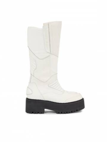 Tommy Jeans Чоботи Tjw Long Shaft Biker Boot EN0EN02376 Білий Tommy Jeans Чоботи Tjw Long Shaft Biker Boot EN0EN02376 Білий