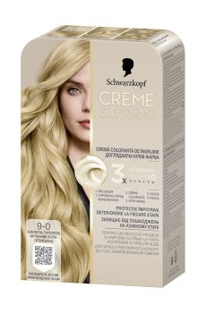 Уценка! Перманентная крем-краска для волос Creme Supreme 9-0 Натуральный экстра-светлый блонд, 182 мл