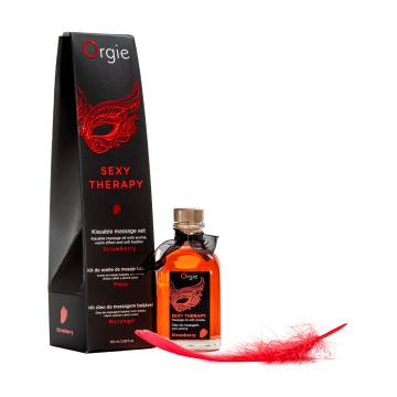 Набор для интимного массажа Orgie Sexy Therapy Strawberry (съедобное массажное масло, 100 мл + перо, 1 шт) Набор для интимного массажа Orgie Sexy Therapy Strawberry (съедобное массажное масло, 100 мл + перо, 1 шт)