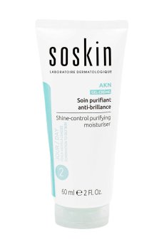 Матирующий гель-крем для лица 3 в 1 Soskin Shine-Control Purifying Moisturiser Gel-Cream, 60 мл