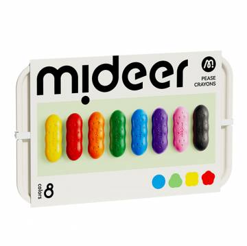 Воскові олівці Mideer у вигляді квасолі 8 кольорів (MD6219) Воскові олівці Mideer у вигляді квасолі 8 кольорів (MD6219)