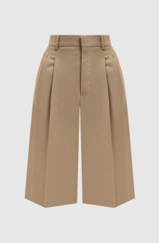 Бежевые бермуды из шерсти