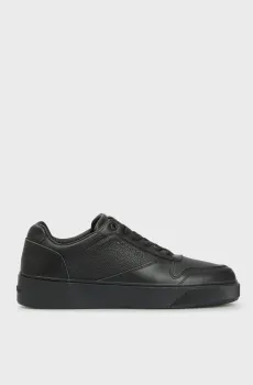 Мужские черные кожаные сникерсы LOW TOP LACE UP BSKT LTH Черный 40 Calvin Klein HM0HM01624