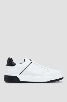 Мужские белые кожаные сникерсы Белый 41.5 Baldinini U5B820T1CEVI;9000