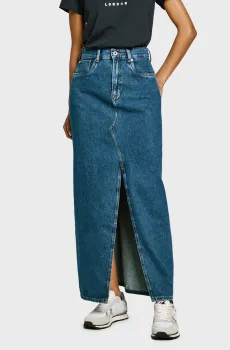 Женская синяя джинсовая юбка MAXI SKIRT HW Синий S Pepe Jeans PL901185EF2R