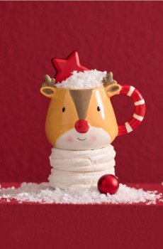 Горнятко зі святковим мотивом - червоний