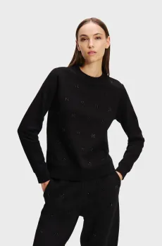 Женский черный свитшот Черный L Karl Lagerfeld 246W1804