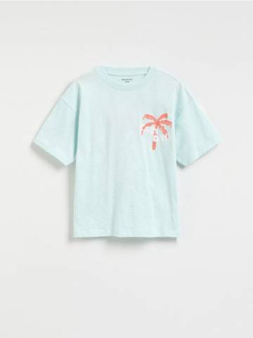 Reserved - Футболка з принтом - світло-блакитний - 475ED-50X