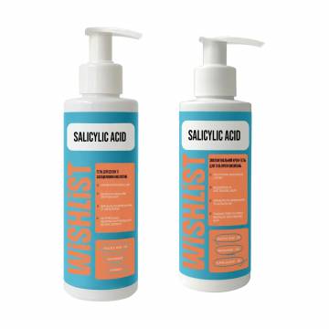 Набор для тела WISHLiST Salicylic Acid против высыпаний и воспалений (гель для душа, 200 мл + крем-гель, 150 мл) Набор для тела WISHLiST Salicylic Acid против высыпаний и воспалений (гель для душа, 200 мл + крем-гель, 150 мл)