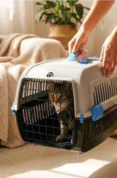 Сумка для перевезення домашніх тварин - середньо-сірий