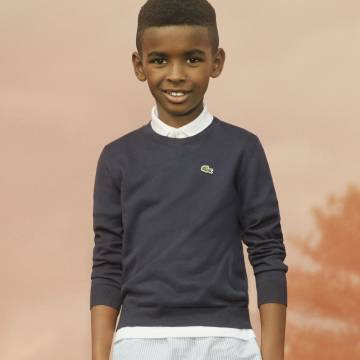 Lacoste светр дитячий з круглим вирізом Lacoste светр дитячий з круглим вирізом