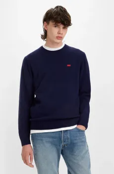 Мужской темно-синий шерстяной джемпер Синий S Levi’s® A4320;0001