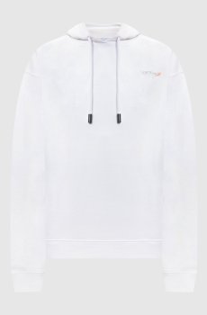 Белые худи с принтом логотипа