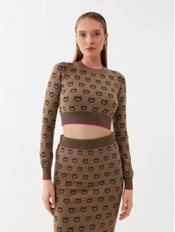 Pinko Светр Furetto 101561 A112 Коричневий Slim Fit Pinko Светр Furetto 101561 A112 Коричневий Slim Fit