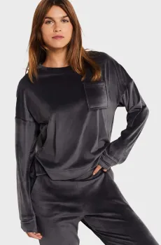 Женский темно-серый велюровый свитшот POLKA Серый M Etam 6548725