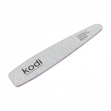 Пилка для ногтей Kodi Professional 80/80 грит конусная, светло-серая, 178*32*4 мм Пилка для ногтей Kodi Professional 80/80 грит конусная, светло-серая, 178*32*4 мм