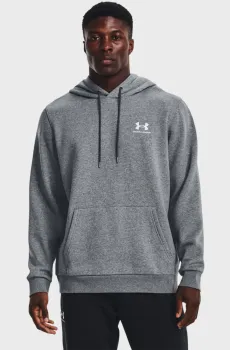 Мужское серое худи UA Essential Fleece Hoodie Серый S Under Armour 1373880-012