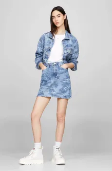 Женская синяя джинсовая юбка с узором MOM UH Синий 25 Tommy Jeans DW0DW17671