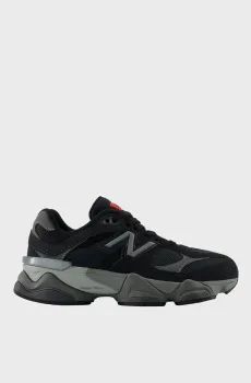 Детские черные замшевые кроссовки 9060 Grade School Черный 5 New Balance GC9060BK