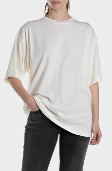 Женская белая футболка Белый M Replay W3399C.000.20994