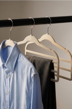 Набір оксамитових вішалок 3 pack - кремовий