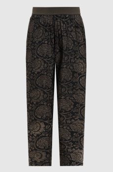 Черные брюки Palmer в цветочный принт