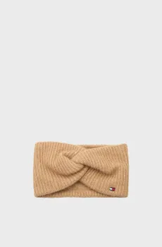 Женская бежевая повязка FLUFFY Бежевый ONESIZE Tommy Hilfiger AW0AW17778