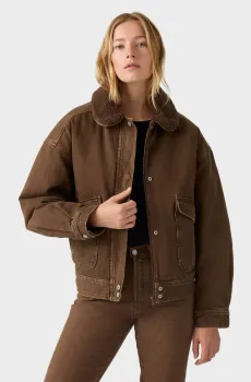 Женская коричневая джинсовая куртка Коричневый S Levi’s® 003JF;0000
