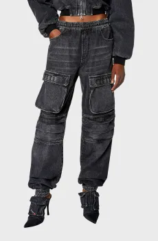 Женские серые джоггеры D-MIRT-S Серый 27 Diesel A11413 0HLAA