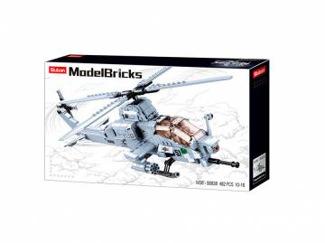 Конструктор Sluban Model Bricks Гелікоптер Вайпер AH-1Z 482 деталей (M38-B0838) Конструктор Sluban Model Bricks Гелікоптер Вайпер AH-1Z 482 деталей (M38-B0838)