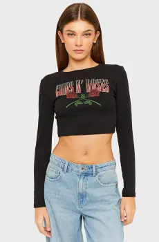 Женский черный лонгслив Черный M Tally Weijl STSCOLASTRI5