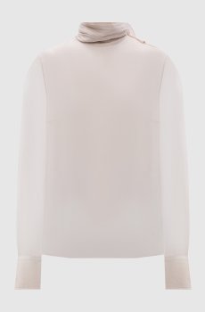 Белая блуза из шелка