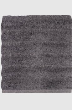 Серое махровое полотенце для ванной ASH RIBBED