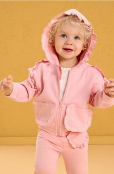 Худі на блискавці - рожевий