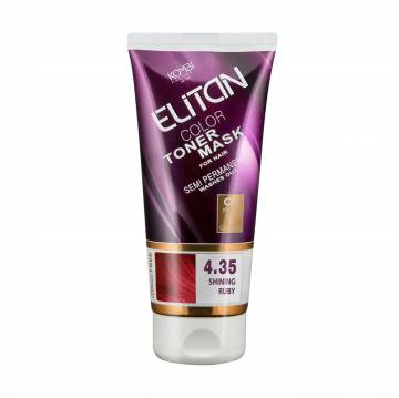 Тонирующая маска для волос Elitan Color Toner Mask 4.35 Сияющий рубин, 150 мл Тонирующая маска для волос Elitan Color Toner Mask 4.35 Сияющий рубин, 150 мл