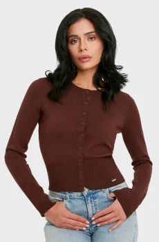 Женский коричневый кардиган Коричневый L Tally Weijl SCAVIFRANKI