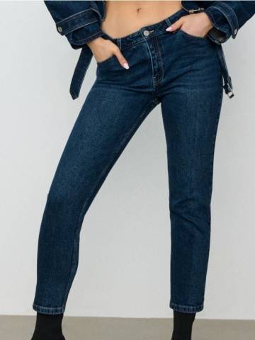 Джинси mom fit - темно-синій Джинси mom fit - темно-синій