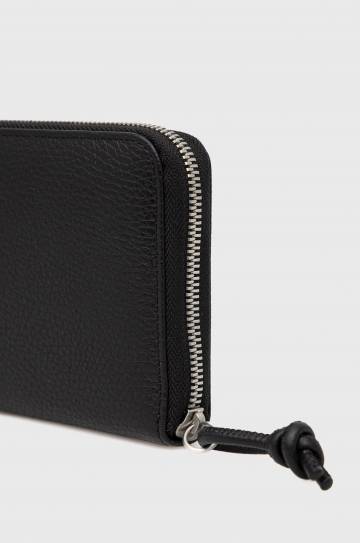 Кожаный кошелек Emporio Armani мужской цвет чёрный Кожаный кошелек Emporio Armani мужской цвет чёрный