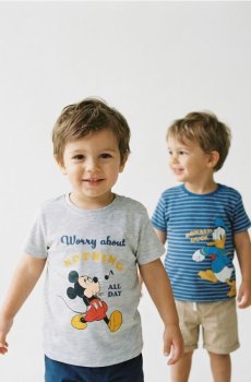Бавовняні футболки з принтом 2 pack Mickey Mouse - індиго
