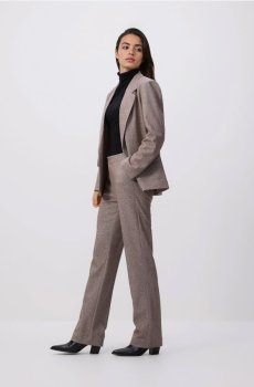 Reserved - Штани з додаванням віскози - темно коричневий - 009HT-89X