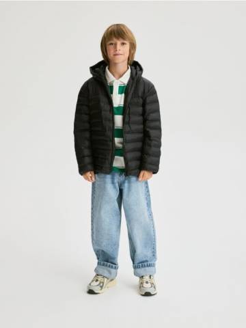 Reserved - Стьобана куртка з капюшоном - чорний - 608CC-99X