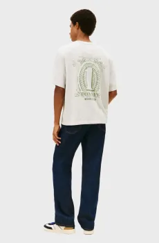 Мужская светло-серая футболка 90S BILLS Серый L Tommy Jeans DM0DM22332