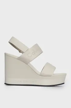 Женские бежевые босоножки WEDGE SANDAL WEBBING Бежевый 40 Calvin Klein YW0YW01360